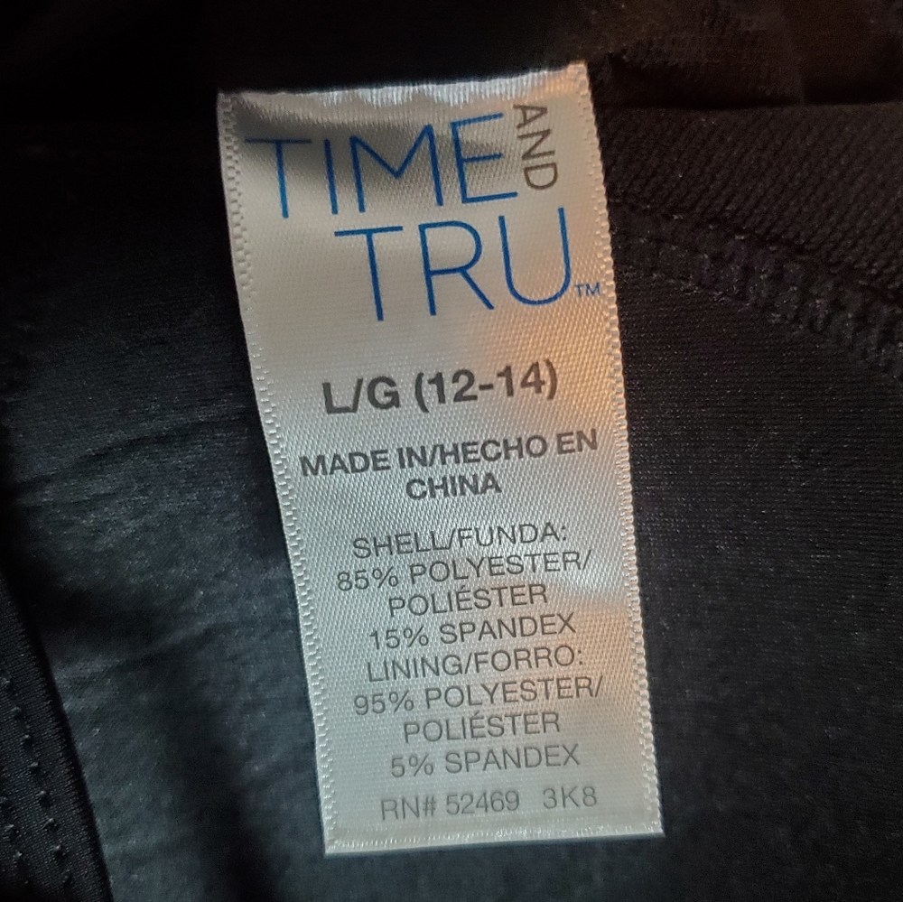 3/$15 - Time and Tru Tribal Print High Neck Bikini Swimsuit Top, L, Black/White - Picture 3 of 6